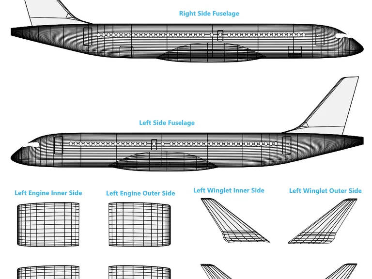 A220-300 aircraft livery template preview