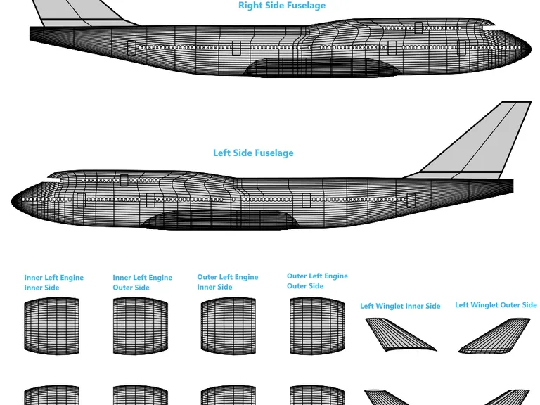 B747 aircraft livery template preview