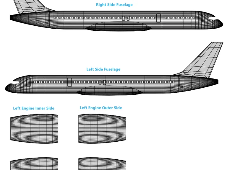 B757 aircraft livery template preview