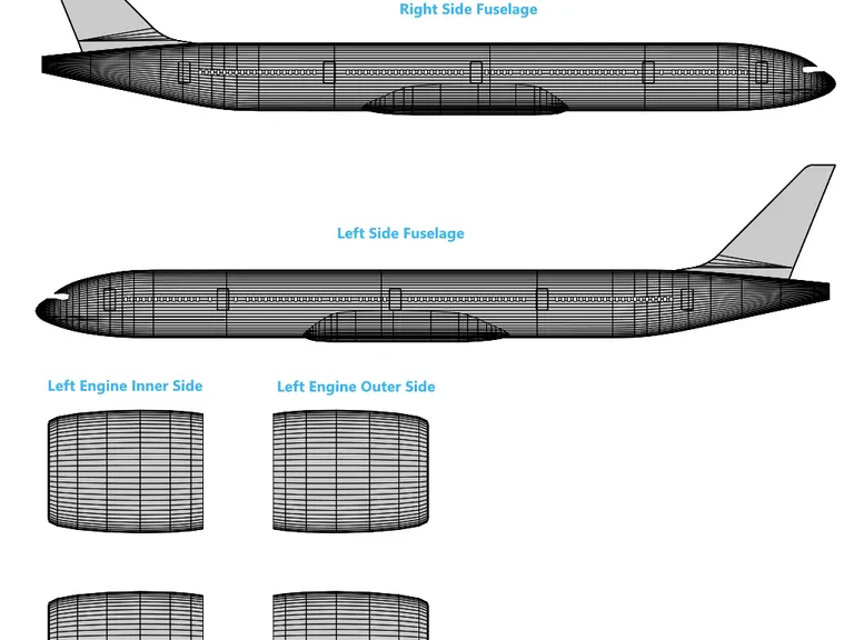 B777 aircraft livery template preview