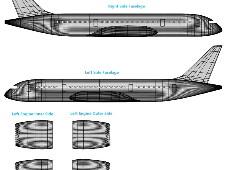B787 aircraft livery template preview