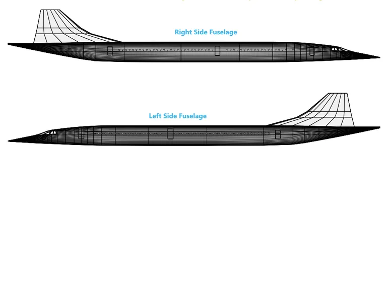 Concorde aircraft livery template preview